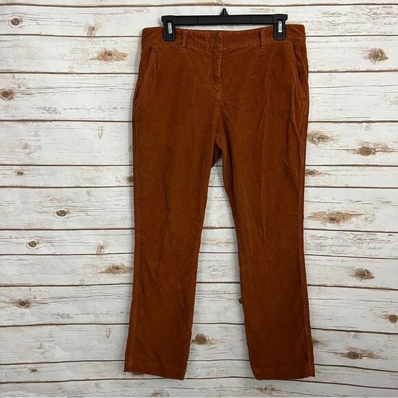 ALC Rust Burnt Orange Corduroy Straight Leg Pants - Picture 1 of 5
